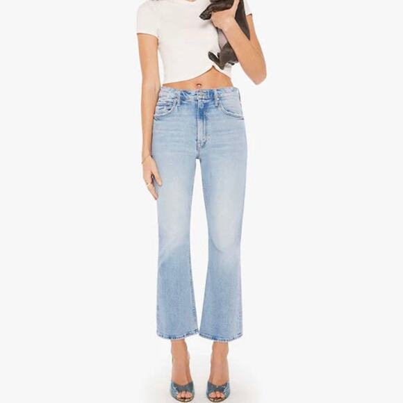 Mother Superior The Scooter Jeans NEW Flare Leg Don't Be A Square Denim Pants 32 - Picture 1 of 7